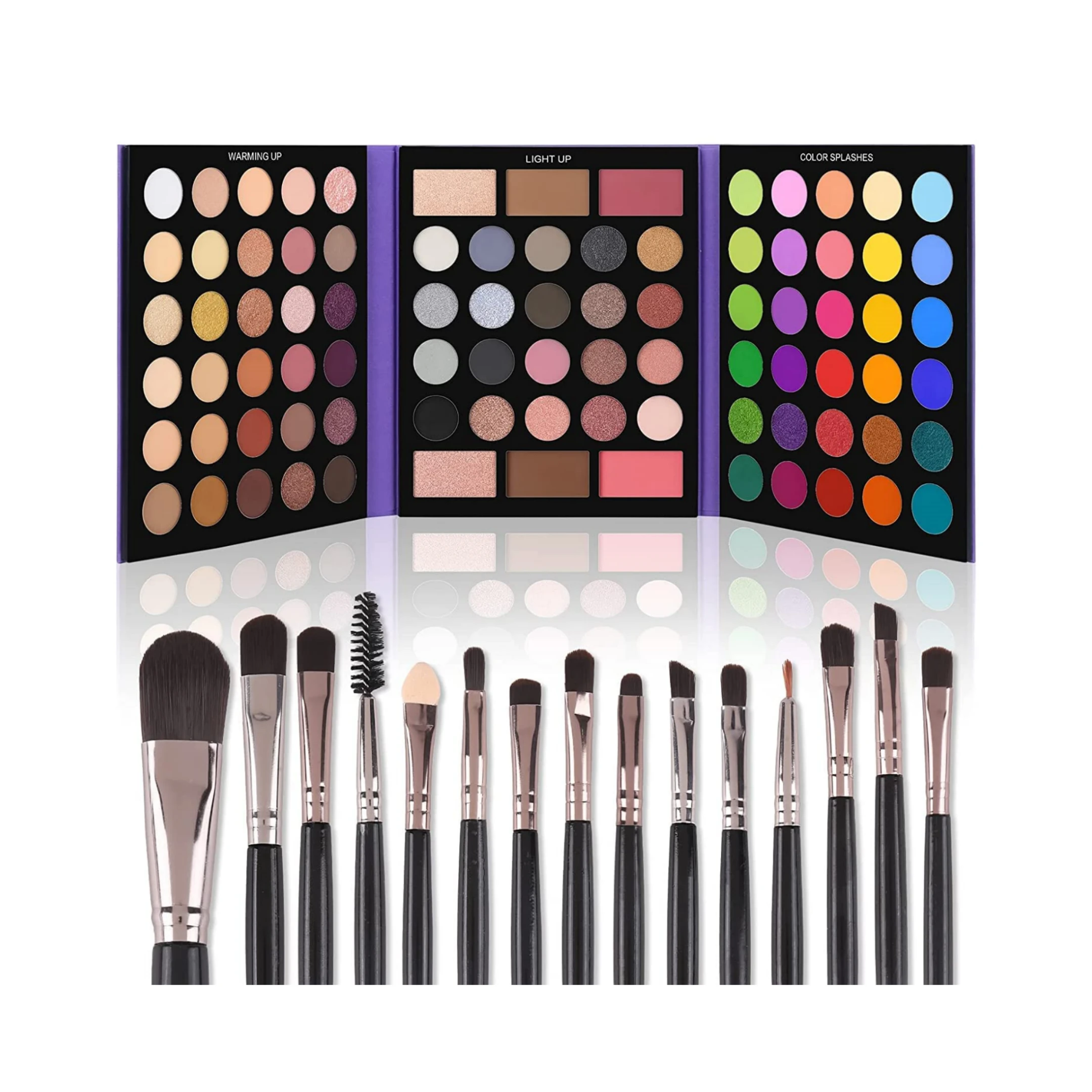 Eyeshadow Palette with 15Pcs Brushes Makeup Set, Pigmented 86 Colors ...